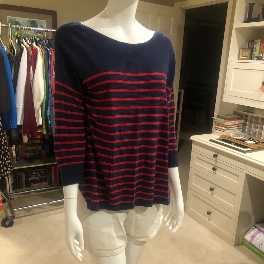 Navy & Red-Striped Old Navy Top
